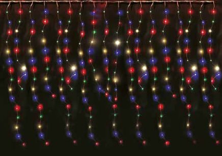 Tenda Luminosa Natalizia Stalattiti 255 Nano Led Multicolor Tende Luminose PREQU