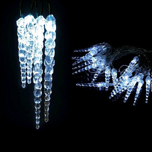 Tenda Natalizia Luminosa 40 Ghiaccioli a Led Effetto Stalattiti Tende Luminose LOTTI