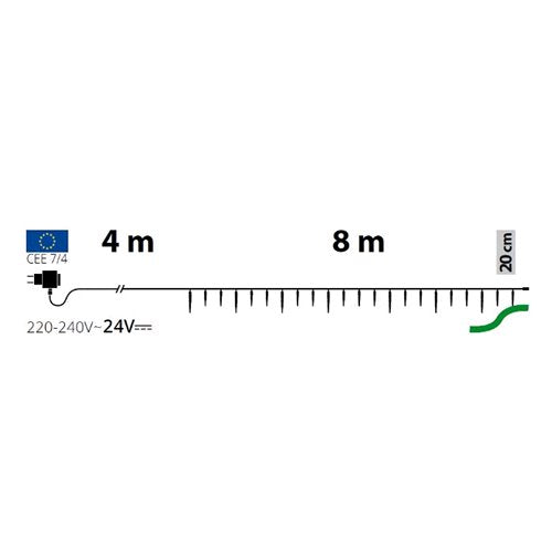 Tenda Natalizia Luminosa 40 Ghiaccioli a Led Effetto Stalattiti