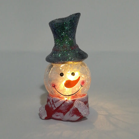 Testa Pupazzo di Neve con LED 7X7X12,5CM Decorazioni Luminose Garden Team