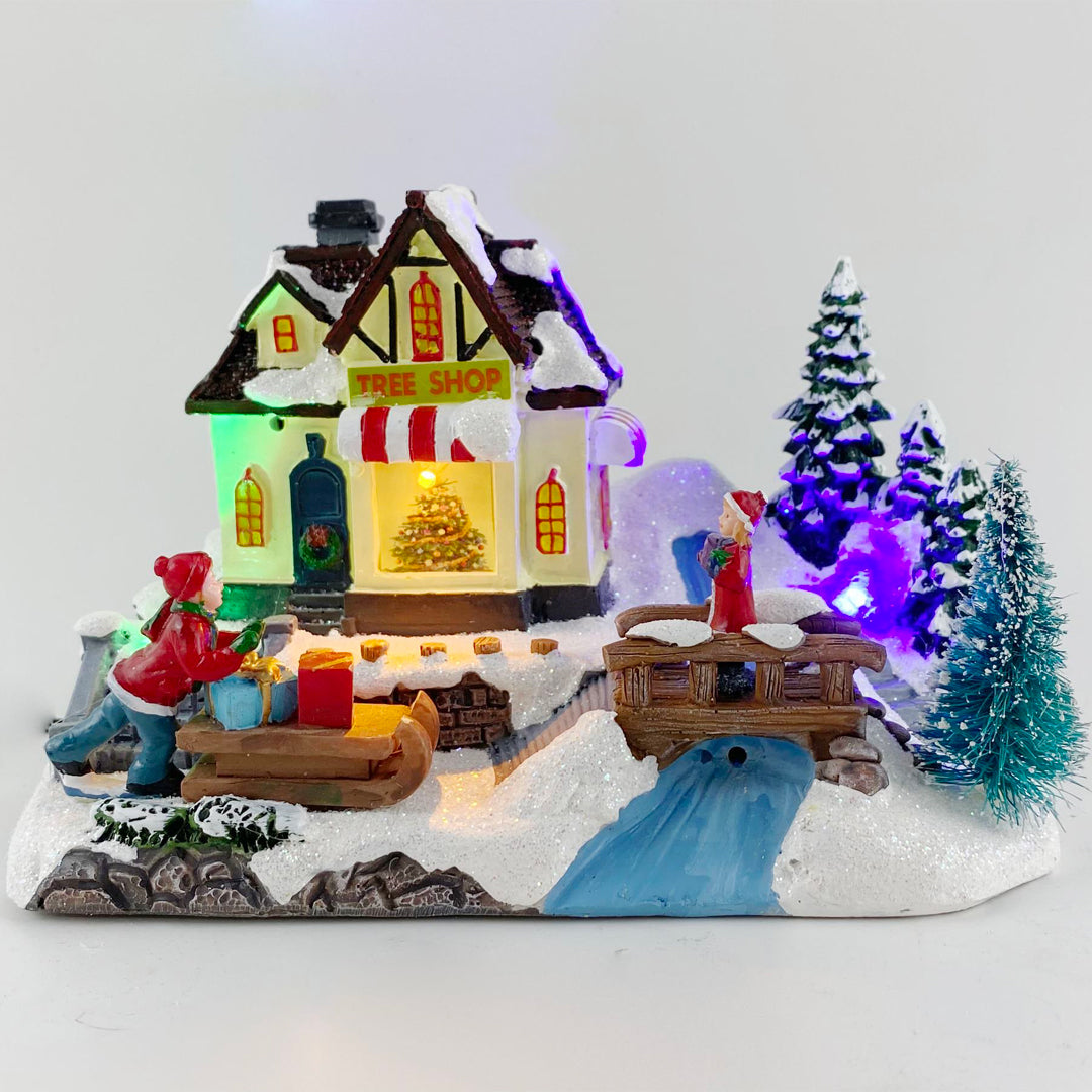 Negozietto di Alberi di Natale - Villaggio natalizio piccolo
