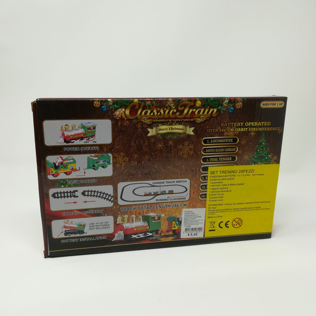 Trenino a Batteria con Rotaia Mini Paesaggi e Scene Natalizie Garden Team