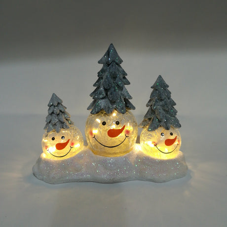Tris Alberi Albero di Natale 24X10X18,5CM con LED Decorazioni Luminose Garden Team
