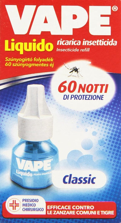 VAPE Ricarica Insetticida Anti Zanzara Liquido 60 Notti Insetticida Zanzare Vape