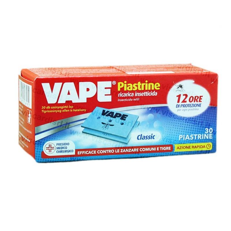 VAPE Ricarica Insetticida Piastrine Confezione 30 pezzi Insetticida Zanzare Vape