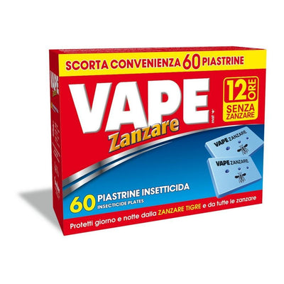 VAPE Ricarica Insetticida Piastrine Confezione 60 pezzi Insetticida Zanzare Vape