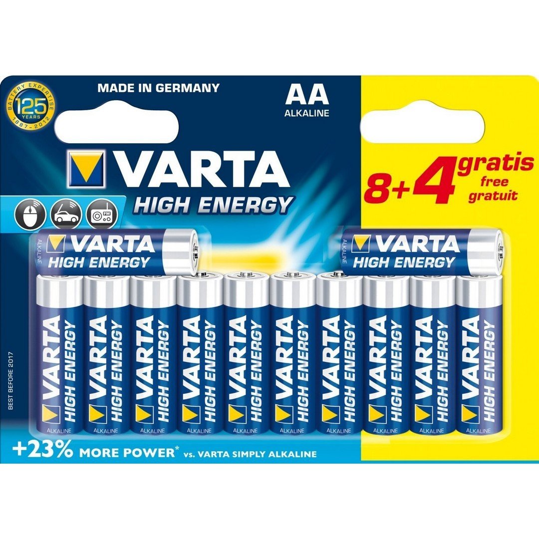 Varta Confezione risparmio 12 Batterie AA Batterie VARTA