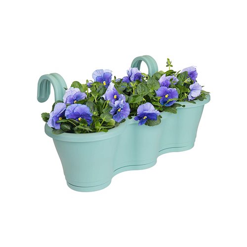 Vaso Fioriera da Balcone Elho Corsica Trio 50 cm Vaso in Plastica Elho