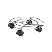 WAGNER PORTAVASO IN ACCIAIO CROMATO DRAHT 30 CM CON RUOTE Portavaso in Ferro Wagner