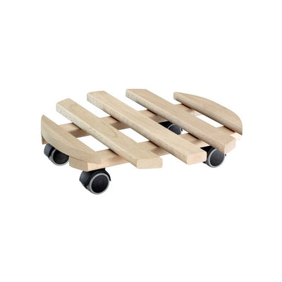 WAGNER SPOSTAVASO BEECH IN LEGNO 35 CM CON RUOTE Portavaso In Legno Wagner