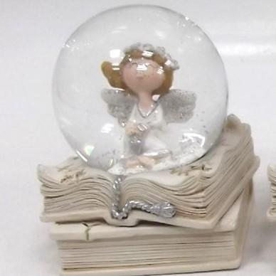 Waterball 45MM Angelo su Base Libri Waterball Natalizi Garden Team