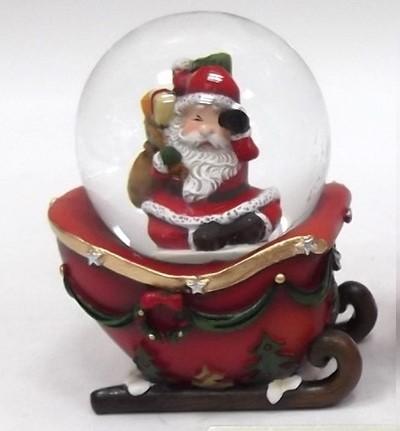 Waterball 45MM Babbo Natale su Slitta Waterball Natalizi Garden Team