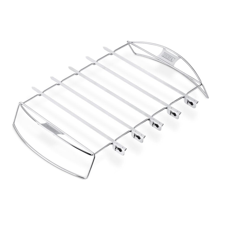 WEBER SERIE DI 6 SPIEDINI CON SUPPORTO 6606 Supporti Barbecue WEBER