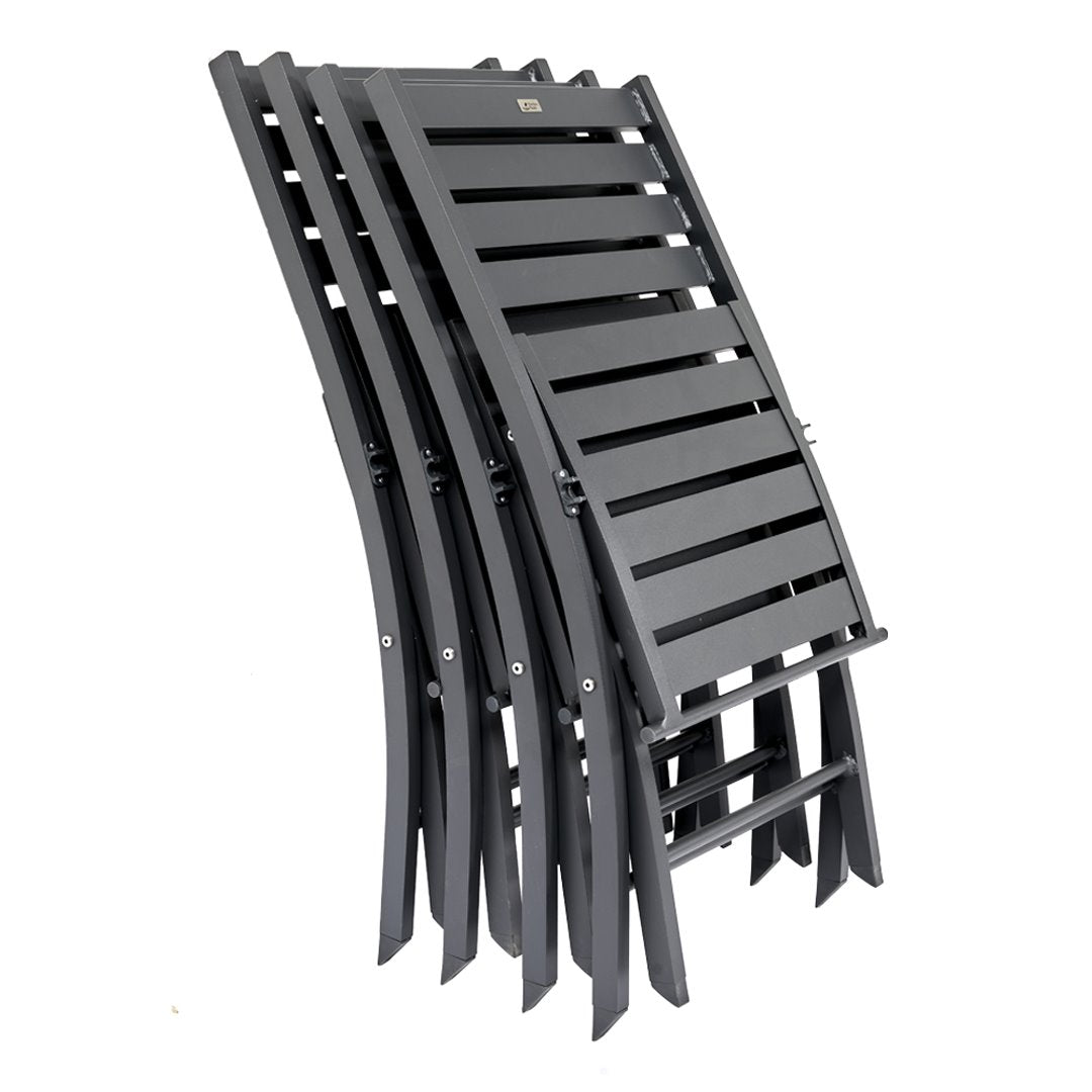 Winny - Set da balcone pieghevole in alluminio antracite Set da Balcone Garden Team