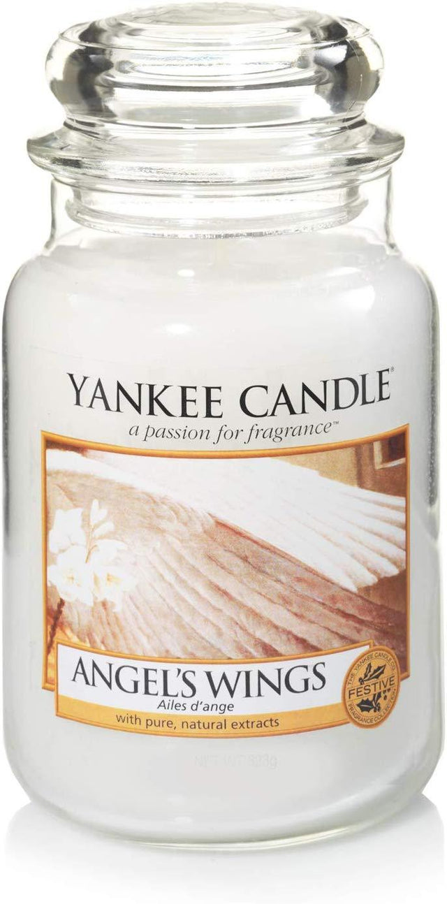 YANKEE CANDLE CANDELA GIARA CLASSICA GRANDE ANGEL WINGS Fragranze Festive Yankee Candle
