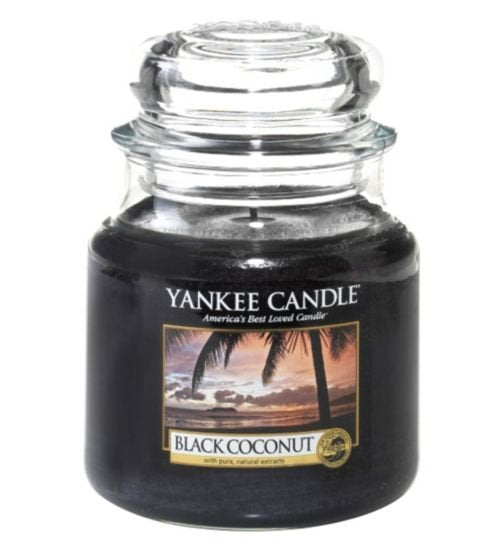 YANKEE CANDLE CANDELA GIARA CLASSICA MEDIA BLACK COCONUT Fragranze Fresh Yankee Candle