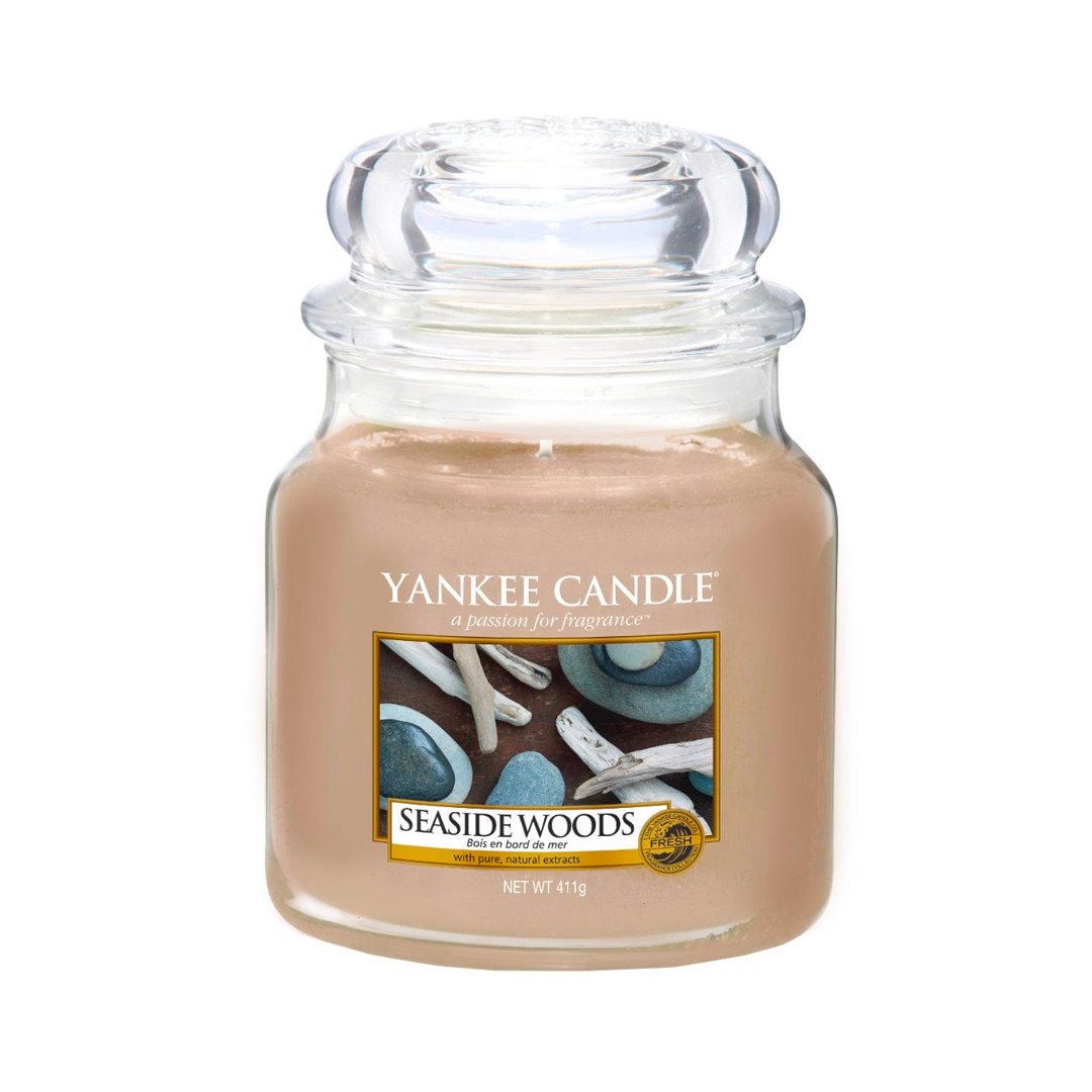 YANKEE CANDLE CANDELA GIARA CLASSICA MEDIA SEASIDE WOODS Fragranze Fresh Yankee Candle