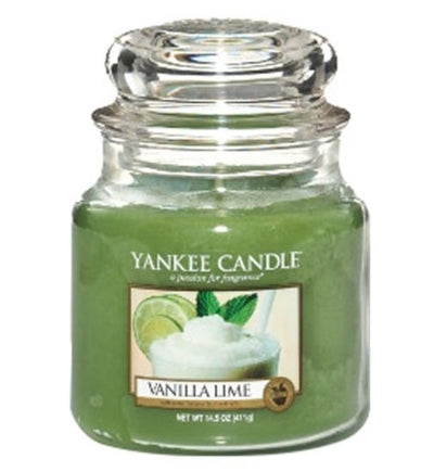 YANKEE CANDLE CANDELA GIARA CLASSICA MEDIA VANILLA LIME