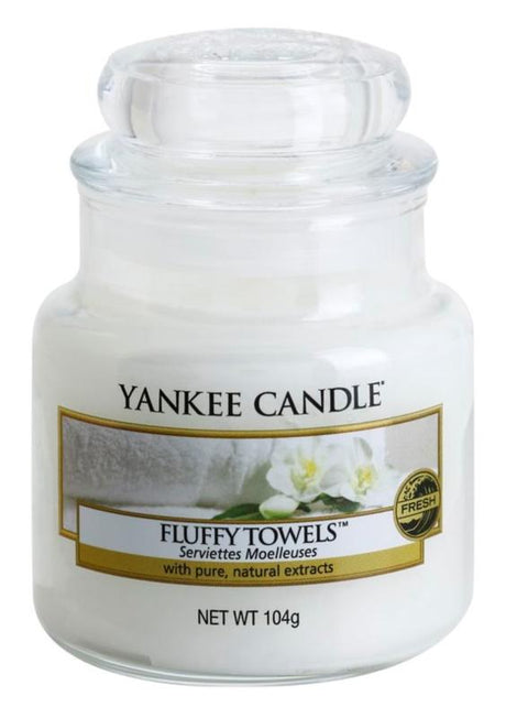 YANKEE CANDLE CANDELA GIARA CLASSICA PICCOLA FLUFFY TOWELS