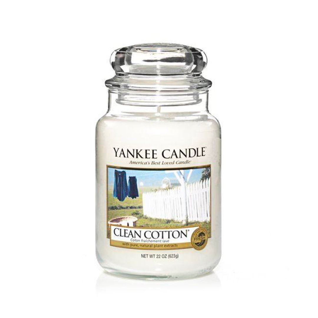 YANKEE CANDLE GIARA CLASSICA GRANDE CLEAN COTTON Fragranze Fresh Yankee Candle